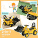 Ride On Excavator with Under Seat Storage, Pull Cart Kids Bulldozer for Boys & Girls, Sit and Scoot Construction Toy with Horn, Front Loader Shovel, for Sand and Snow, Ages 3 Years Old - DTYStore