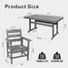 7 Piece HDPE Patio Outdoor Furniture Set for 6, Dining Table and Chairs,51'' Outdoor Dining Table , Outdoor Dining Set for Garden, Backyard, Lawn, and Poolside(black) - DTYStore