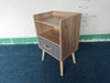 Nightstand With Collapsible Fabric Drawer, 2-Tier Storage End Table, Wood Side Table with Storage Cabinet or Kids, Adults - Oak - DTYStore