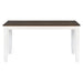 Rustic Style 6-Piece Dining Room Table Set with 4 Ergonomic Designed Chairs & a Bench (Walnut + Cottage White) - DTYStore