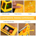No Power 2 in 1 Ride On Excavator with Helmet and Claw, Construction Truck Set, Multi-Functional Digger with Storage, Light and Music, Yellow - DTYStore