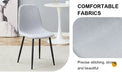 Comfortable Linen-Cotton Dining Chair Set - Four Pieces in Light Gray.Integrated Seat and Backrest,Linen-Cotton Material,Modern Home Matching. - DTYStore