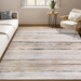 DTY Signature Collection 5X7 Brown /Striped Non-Shedding Living Room Bedroom Dining Home Office Stylish and Stain Resistant Area Rug - DTYStore