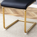 Black PU Dining Chair Set.Uniquely designed black dining chairs. PU material, paired with gold metal chair legs. Suitable for offices, restaurants, kitchens, conference rooms, etc.(Set of 6) - DTYStore
