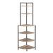 6-Tier Corner Open Shelf Modern Bookcase Wood Rack Freestanding Shelving Unit,Plant Album Trinket Sturdy Stand Small Bookshelf Space-Saving for Living Room Home Office Kitchen Small Space Rustic Brown - DTYStore