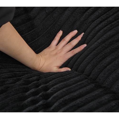 [NEW ARRIVED] [VIDEO PROVIDED] 54.75' W Oversized Chaise Lounge Chair,Fluffy cushioned sofa bed,Deep Seat,Corduroy,2 Pillows,4 gears can be adjusted,Leisure Sleeper Sofa Chair for Living Room, Black - Image 22