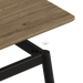 Modern minimalist walnut wood grain tabletop dining table and chair 4-piece set, stylish dining table, kitchen dining table, black metal leg design, suitable for 4-6 people dining