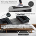 The Grey Aerobic Step Platform with 4 Risers Adjustable, Health Club Size Steppers for Exercise with risers for adjustable Home Workout, stair stepper for exercise and home gym - DTYStore
