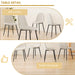 Dining Chairs Set of 4 modern kitchen dining chairs, linen padded seats, and sturdy black metal leg design (beige) dining table chairs Suitable for home and office use - DTYStore