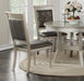 Luxury Silver Accent Tufted Upholstered Chairs Set of 2 Dining Side Chairs - DTYStore
