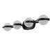 Modern Minimalist Bathroom Vanity Light, LED 4 Bulb Frosted Acrylic Shades, Wall Mounted Decorative Lighting Fixture, Suitable for Bathroom Vanity Mirror (Black)