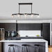 Matte Black Crystal Chandelier for Dining Room, 8-Light Kitchen Chandelier Light Fixture Modern Metal Industrial Chandeliers for Farmhouse Entryway Living Room (8*G9 Bulbs Included) - DTYStore