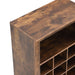 Stylish Design 30 Shoe Cubby Console, Contemporary Shoe Cabinet with Multiple Storage Capacity, Free Standing Tall Cabinet with Versatile Use for Hallway, Bedroom, Rustic Brown - DTYStore