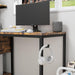Computer Desk with Power Outlet & Storage Shelves, Study Writing Table with USB Ports Charging Station, PC Desk Workstation for Home Office, Brown - DTYStore