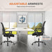 Ergonomic Office Chair Home Desk Mesh Chair with Fixed Armrest Executive Computer Chair with Soft Foam Seat Cushion - DTYStore