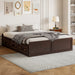 Wood Queen Size Platform Bed Frame with 6 Drawers, Espresso - DTYStore
