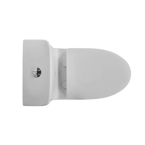 1.1/1.6 GPF Elongated Comfort Height Floor Mounted One-Piece Toilet ,  CUPC Certified, WaterSense Cetified, Ceramic, White Color, Soft Close Seat - Image 9