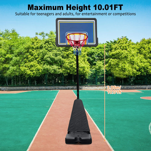 Portable Basketball Hoop for Youth Adults & Professional Match,Adjustable Height 8.04 ft to 10.01 ft,39 inch Backboard with Rebound System, Indoor/Outdoor Basketball Goal with Rebound Board and Wheels - Image 4