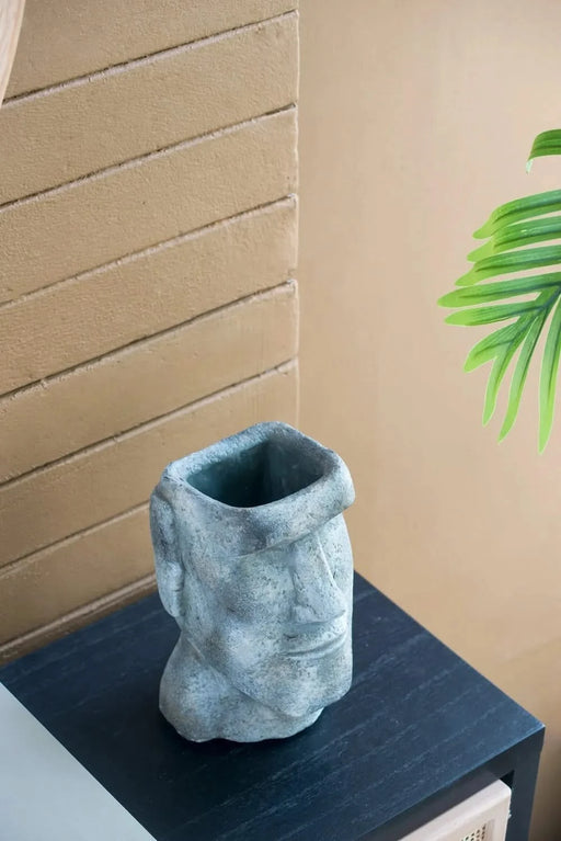 5x5.5x9' Easter Island Cement Planter Default -DTYStore
