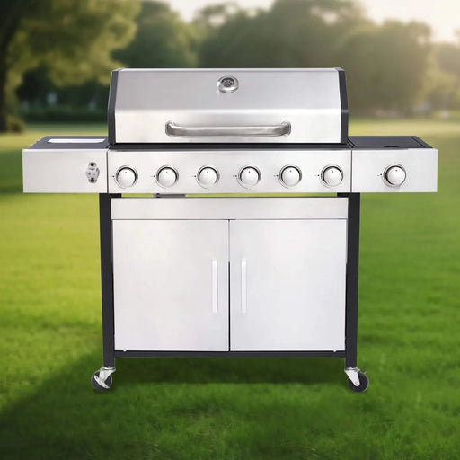6-Burner Propane Gas Grill With Side Burner Default -DTYStore