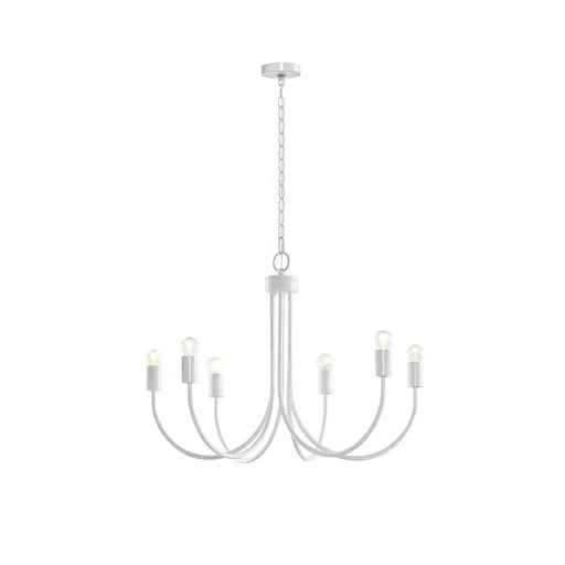 6-Light Metal Chandelier Default -DTYStore