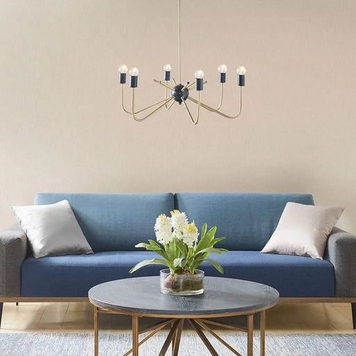 6-Light Metal Chandelier Default -DTYStore