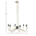 6-Light Metal Chandelier Default -DTYStore