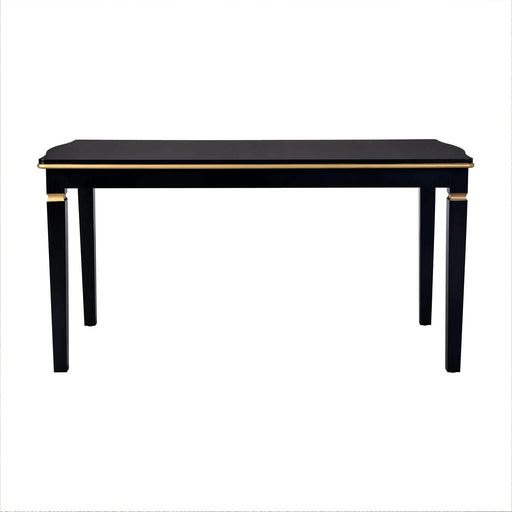 6-Piece Kitchen Dining Table Set, 60' Rectangular Table and 4 High-Back Tufted Chairs & 1 Bench for Dining Room and Kitchen (Black) Default -DTYStore