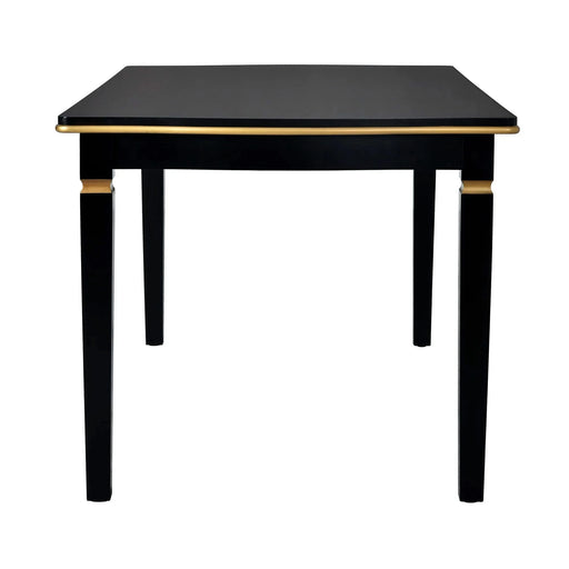 6-Piece Kitchen Dining Table Set, 60' Rectangular Table and 4 High-Back Tufted Chairs & 1 Bench for Dining Room and Kitchen (Black) Default -DTYStore