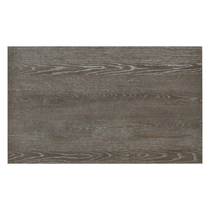 6-Piece Retro Dining Table Set for 6, 60' Wood Kitchen Table and Chairs Set of 4 with Bench Designed Trestle Base for kitchen & Dining Room (Gray) Default -DTYStore