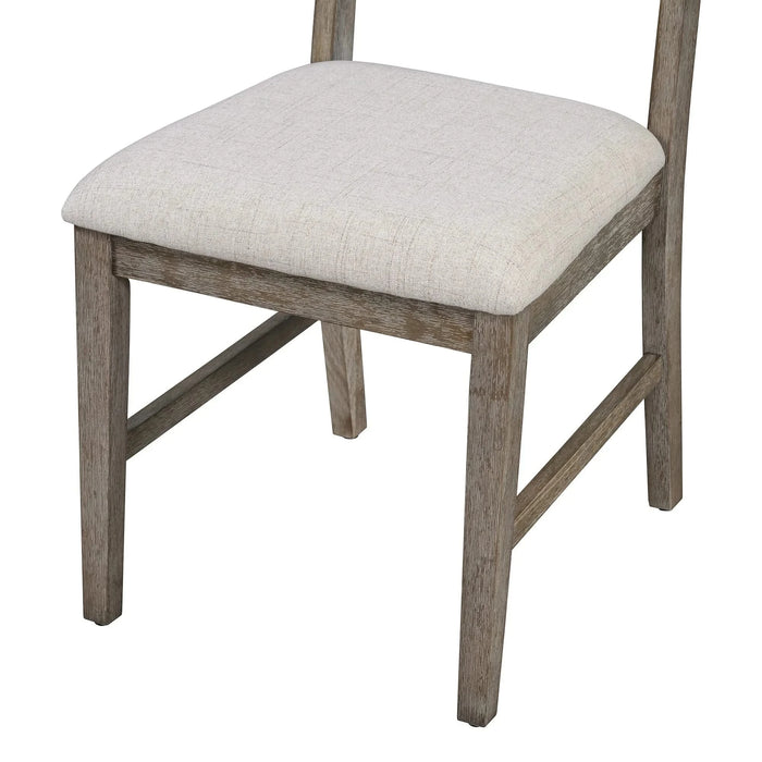 6-Piece Retro Dining Table Set for 6, 60' Wood Kitchen Table and Chairs Set of 4 with Bench Designed Trestle Base for kitchen & Dining Room (Gray) Default -DTYStore