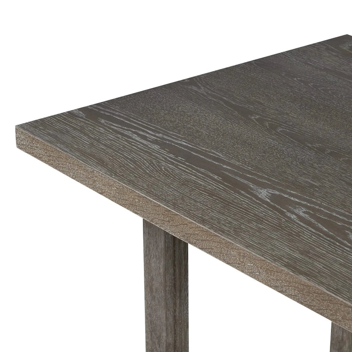 6-Piece Retro Dining Table Set for 6, 60' Wood Kitchen Table and Chairs Set of 4 with Bench Designed Trestle Base for kitchen & Dining Room (Gray) Default -DTYStore