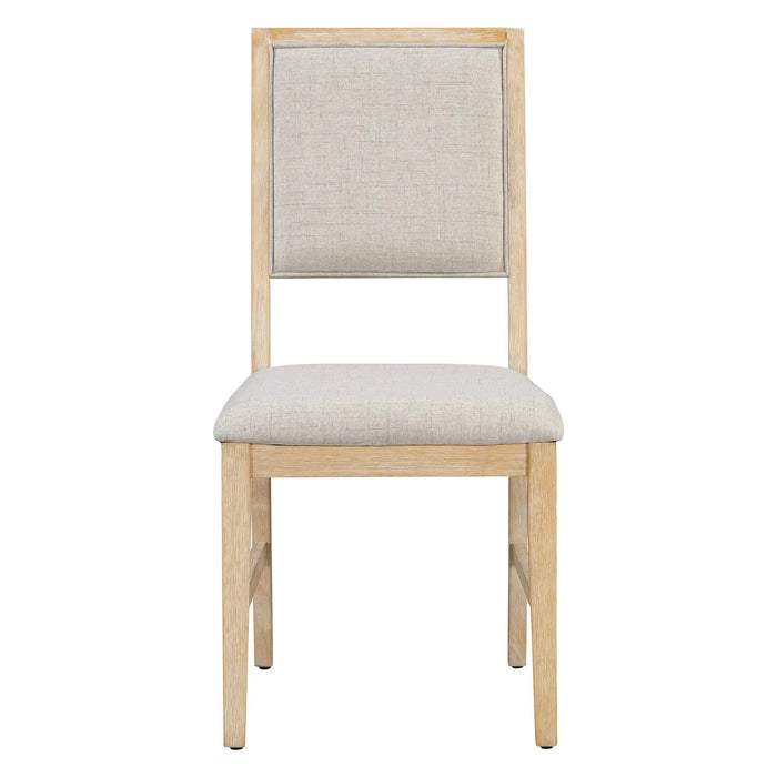 6-Piece Retro Dining Table Set for 6, 60' Wood Kitchen Table and Chairs Set of 4 with Bench Designed Trestle Base for kitchen & Dining Room (Natural) Default -DTYStore