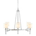 6-light Chandelier with Fabric Drum Shades Chrome See below Default -DTYStore