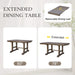 60'-78' Extendable Dining Table, Farmhouse Wooden Kitchen Table with Removable Leaf, Large Expanding Table for 4-8 (Brown) Default -DTYStore