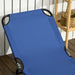Outsunny 2 Piece Folding Chaise Lounge Pool Chairs, Outdoor Sun Tanning Chairs with 5-Level Reclining Back, Steel Frame for Beach, Yard, Patio, Blue - DTYStore