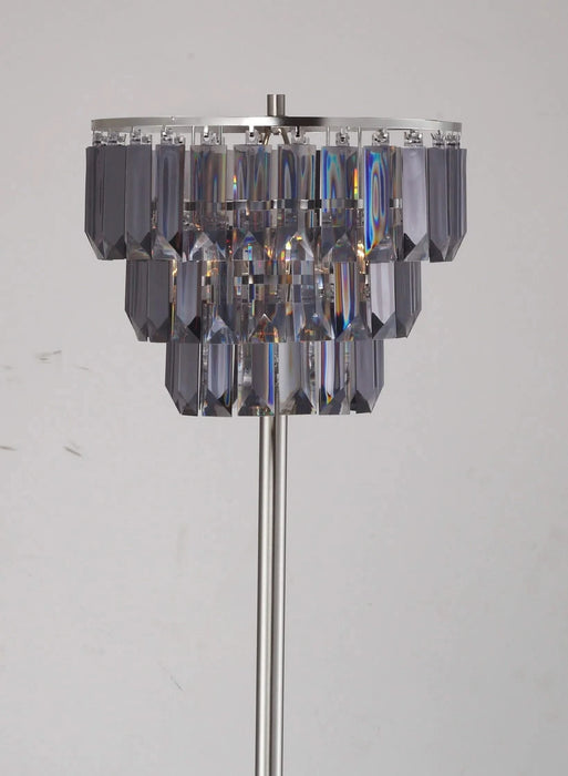 60.5'H CONTEMPORARY CRYSTAL SHADE FLOOR LAMP (1PC/CTN) (1.25/17.63) Default -DTYStore