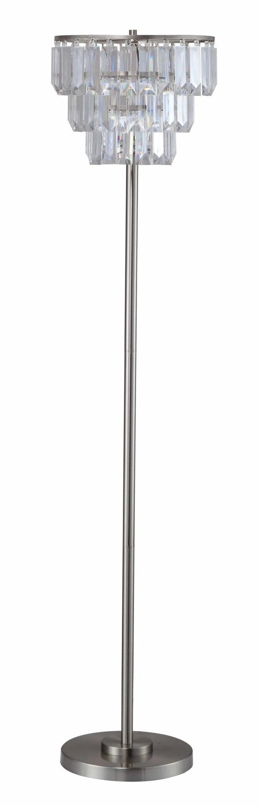 60.5'H CONTEMPORARY CRYSTAL SHADE FLOOR LAMP (1PC/CTN) (1.25/17.63) Default -DTYStore