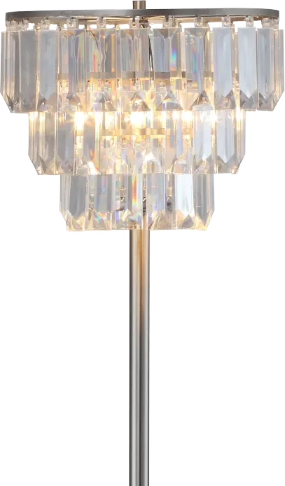 60.5'H CONTEMPORARY CRYSTAL SHADE FLOOR LAMP (1PC/CTN) (1.25/17.63) Default -DTYStore