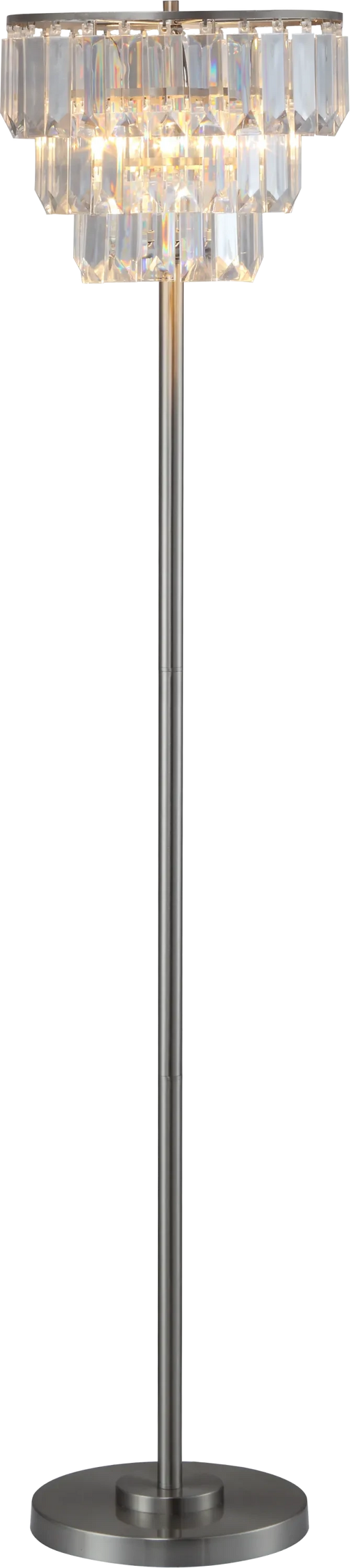 60.5'H CONTEMPORARY CRYSTAL SHADE FLOOR LAMP (1PC/CTN) (1.25/17.63) Default -DTYStore