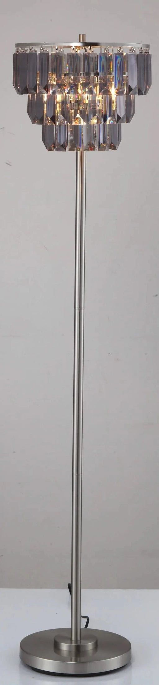 60.5'H CONTEMPORARY CRYSTAL SHADE FLOOR LAMP (1PC/CTN) (1.25/17.63) Default -DTYStore