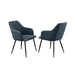 Contemporary Upholstered Woven Fabric Dining Chairs – Indigo Blue - DTYStore