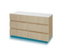 Fluted 6 Drawers Dresser ,Double Dresser Chest of Drawers, 47.24" Modern Chest of Drawers with LED ,Drawer Organizer for Bedroom, Living Room, Hallway - DTYStore