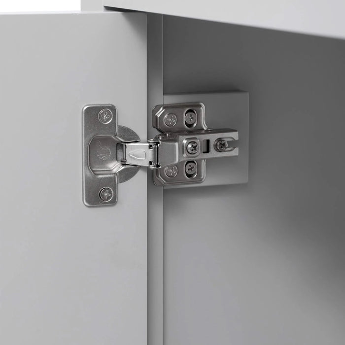 60'' Bathroom Vanity with Ceramic Sink, Free Standing Single Vanity Set with Soft Closing Doors, Modern Style, Grey Default -DTYStore