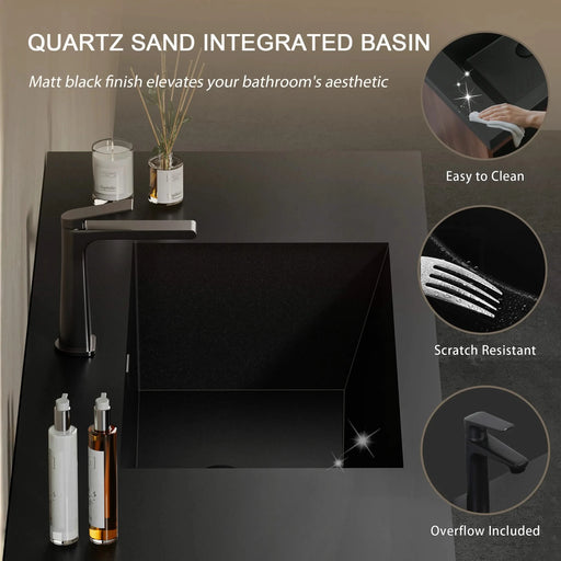 60'' Floating Bathroom Vanity with Sink Combo, Modern Wall-Mounted Striped Bathroom Storage Cabinet with Soft-Close Drawers and Double Quartz Sand Basins, Smoked Walnut 24V16-60WAB Default -DTYStore