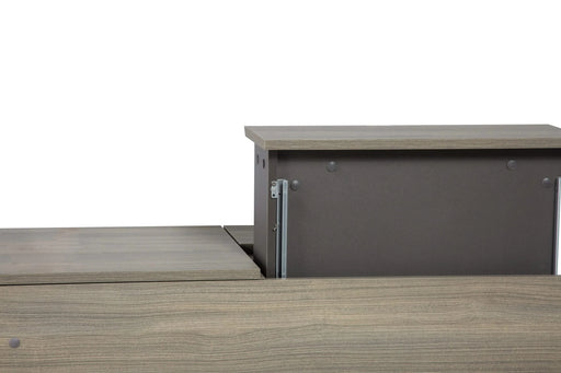 60' Floating Bathroom Vanity with Sink, Modern Wall-Mounted Bathroom Storage Vanity Cabinet with Double Resin Top Basins and Soft Close Drawers, Ash Grey 24V11-60DAG Default -DTYStore