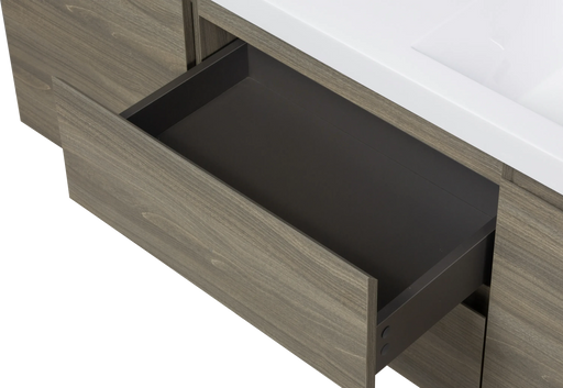 60' Floating Bathroom Vanity with Sink, Modern Wall-Mounted Bathroom Storage Vanity Cabinet with Double Resin Top Basins and Soft Close Drawers, Ash Grey 24V11-60DAG Default -DTYStore