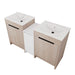 60 Inch Freestanding Bathroom Vanity with Ceramic Sink and Storage Cabinets, Soft Closing Door, 02424*2+0312 Combination Cabinet, KD-Package Default -DTYStore
