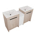 60 Inch Freestanding Bathroom Vanity with Ceramic Sink and Storage Cabinets, Soft Closing Door, 02424*2+0312 Combination Cabinet, KD-Package Default -DTYStore