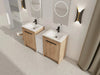 60 Inch Freestanding Bathroom Vanity with Ceramic Sink and Storage Cabinets, Soft Closing Door, 02424IMO*2+0312 Combination Cabinet, KD-Package Default -DTYStore